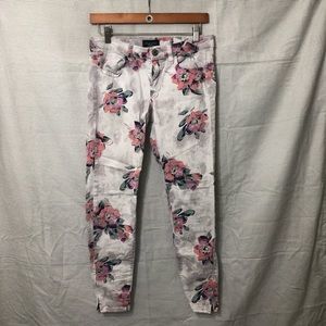 Floral Stretchy Almerican Eagle skinny jeans